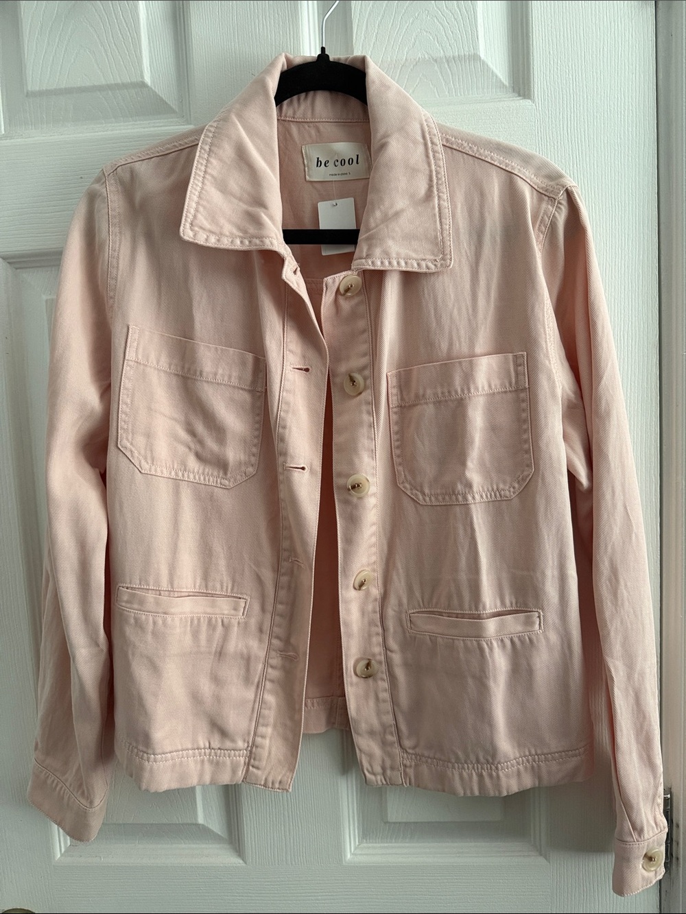 Be Cool Pink Tencel Shirt Jacket size Small